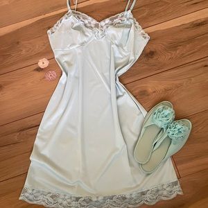 Light blue vintage slip dress